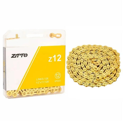 ZTTO Z12 MTB Road Bike Carbon Steel 12 Speed Chain 126 Links for Bicycle / Half-Hollow