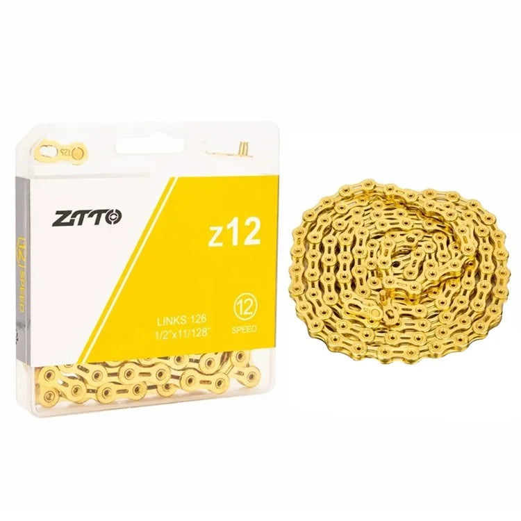 ZTTO Z12 MTB Road Bike Carbon Steel 12 Speed Chain 126 Links for Bicycle / Full-Hollow