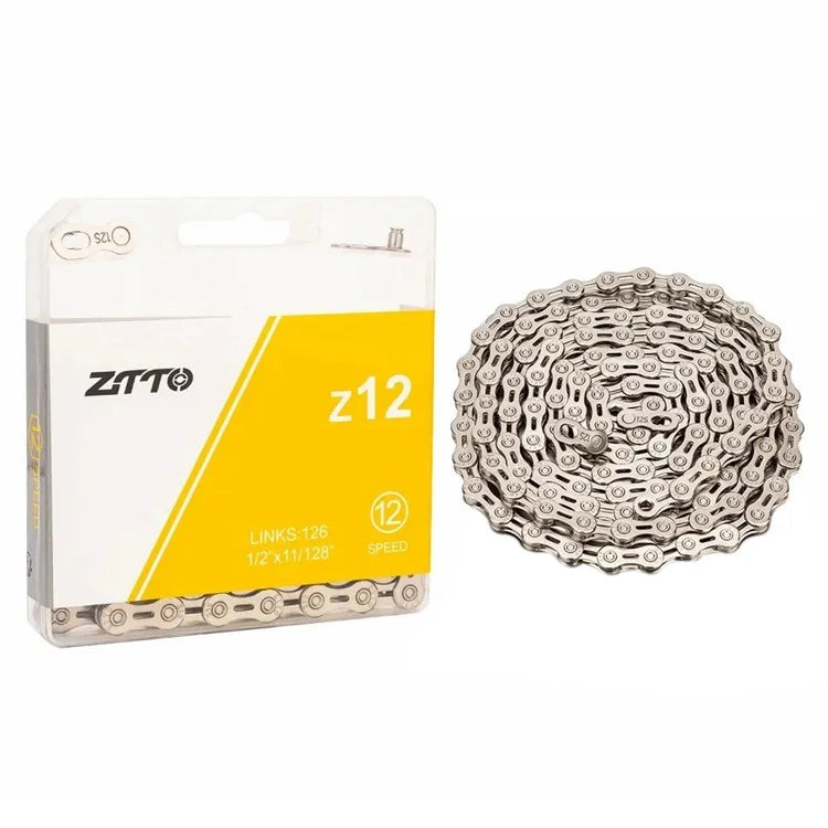 ZTTO Z12 MTB Road Bike Carbon Steel 12 Speed Chain 126 Links for Bicycle / Half-Hollow