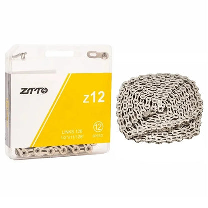 ZTTO Z12 MTB Road Bike Carbon Steel 12 Speed Chain 126 Links for Bicycle / Full-Hollow