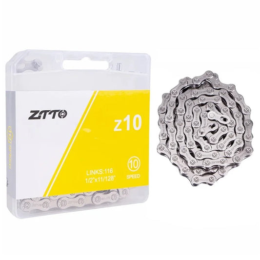 ZTTO Z10 MTB Road Folding Bike Chain 10-Speed 116 Links Carbon Steel Bicycle Chain
