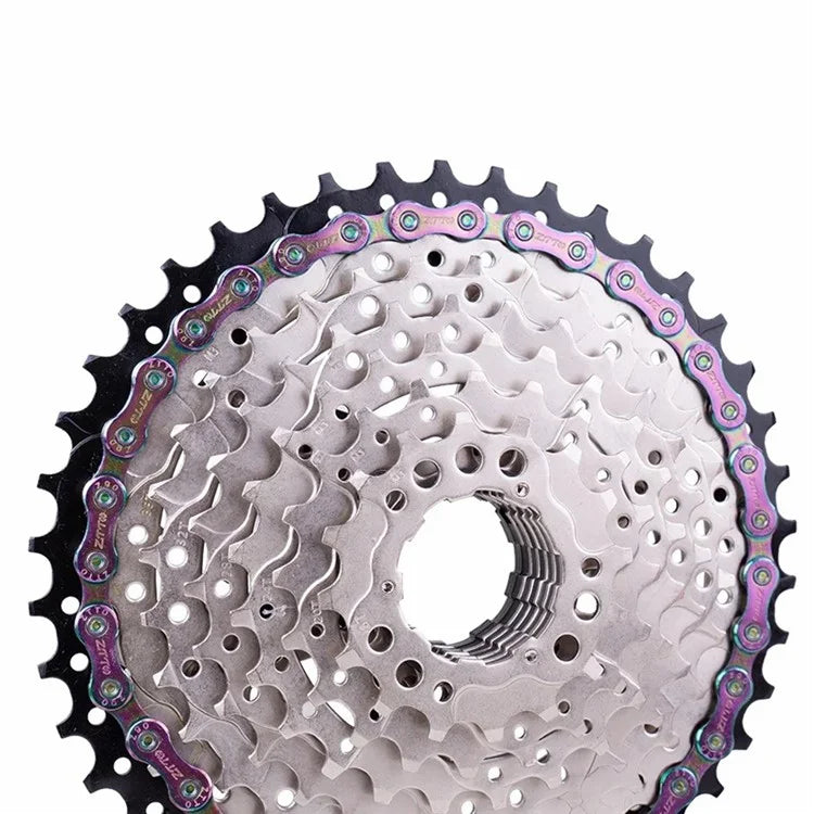 ZTTO Z10 MTB Road Folding Bike Chain 10-Speed 116 Links Carbon Steel Bicycle Chain Semi-hollow