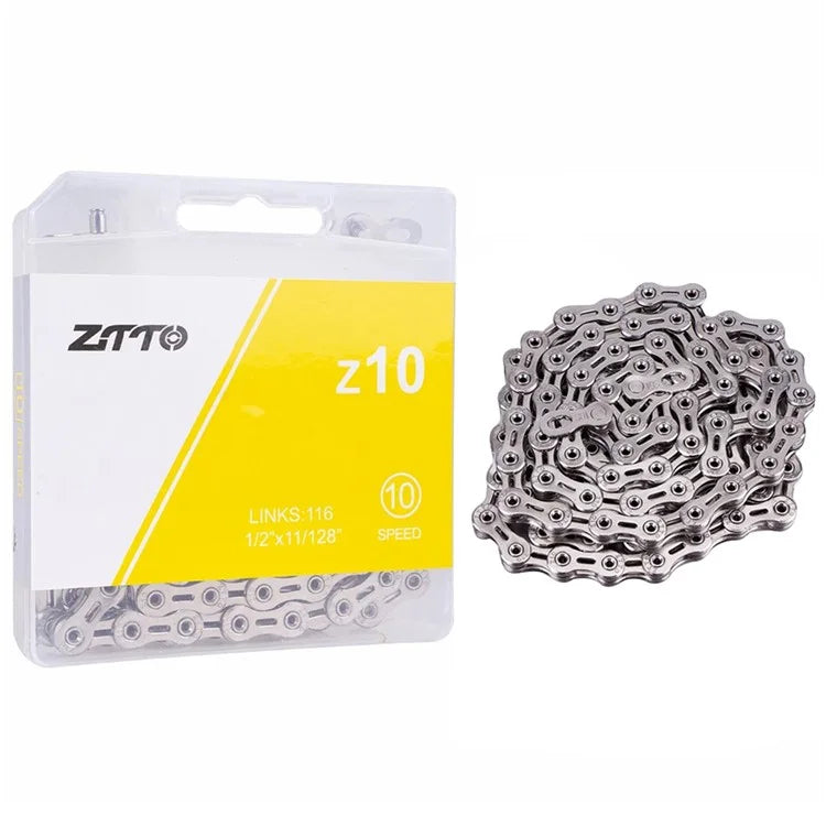 ZTTO Z10 MTB Road Folding Bike Chain 10-Speed 116 Links Carbon Steel Bicycle Chain Fully Hollow