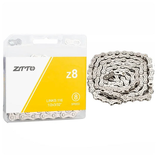 ZTTO z8 Carbon Steel Bicycle Chain 8-Speed 116 Links Mountain Road Bike Chain