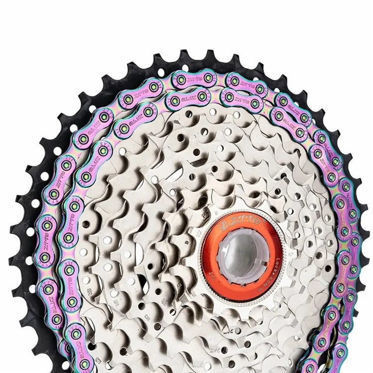 ZTTO z8 Carbon Steel Bicycle Chain 8-Speed 116 Links Mountain Road Bike Chain Semi-hollow