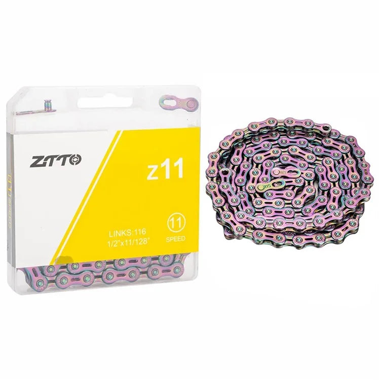 ZTTO Z11 Carbon Steel MTB Road Bike Chain 11-Speed 116 Links Bicycle Chain Semi-hollow