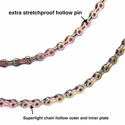 ZTTO Z11 Carbon Steel MTB Road Bike Chain 11-Speed 116 Links Bicycle Chain Fully Hollow