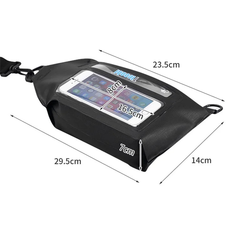 TTEOOBL IPX8 Waterproof Waist Bag Touch Screen Phone Chest Pack with Adjustable Strap