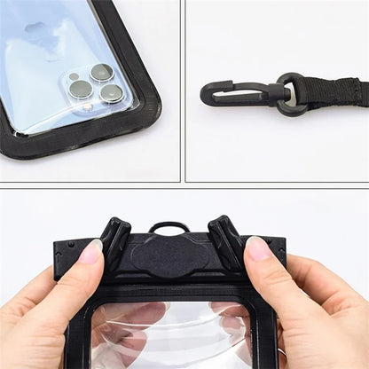 TTEOOBL IPX8 Waterproof Phone Case 20m Underwater PVC+ABS Transparent Phone Cover