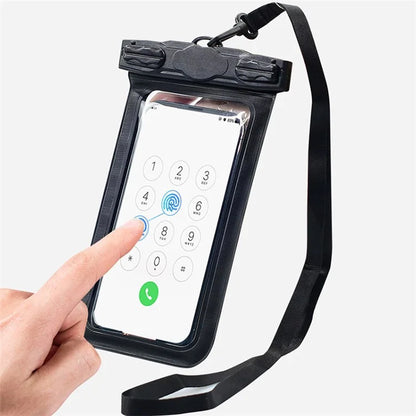 TTEOOBL IPX8 Waterproof Phone Case 20m Underwater PVC+ABS Transparent Phone Cover