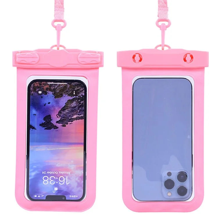 TTEOOBL IPX8 Waterproof Phone Case 20m Underwater PVC+ABS Transparent Phone Cover