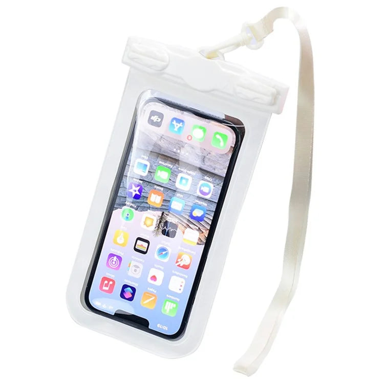 TTEOOBL IPX8 Waterproof Phone Case 20m Underwater PVC+ABS Transparent Phone Cover