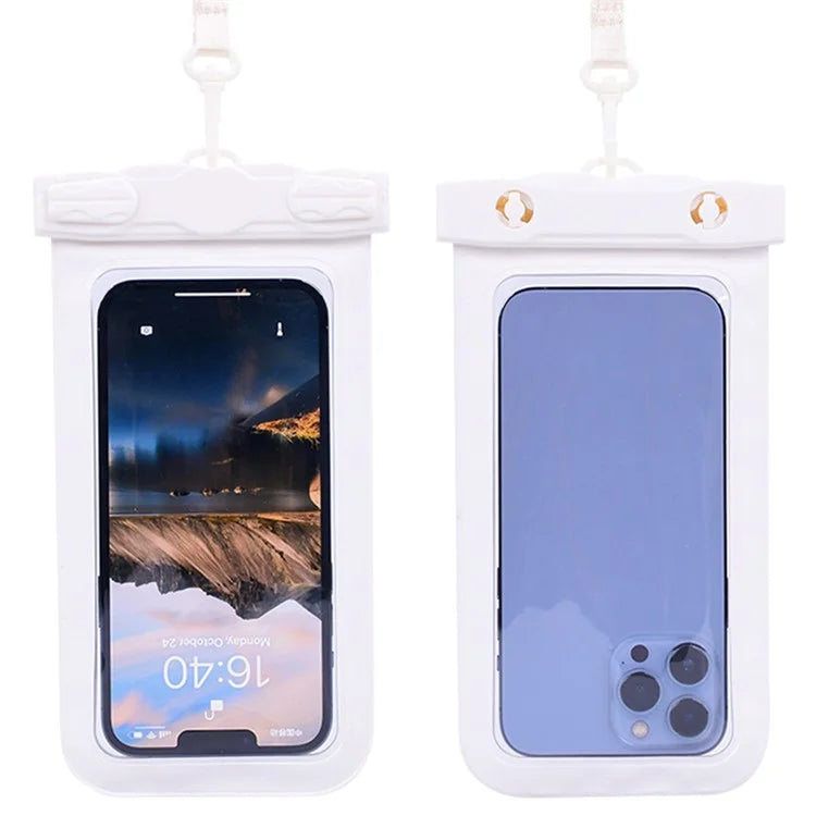 TTEOOBL IPX8 Waterproof Phone Case 20m Underwater PVC+ABS Transparent Phone Cover