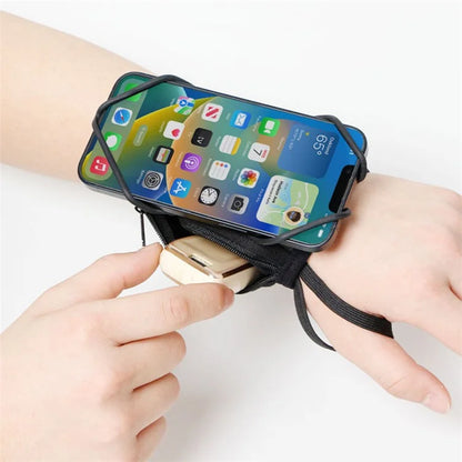 12x10cm Wristband Phone Holder 360-Degree Rotatable Forearm Wrist Storage Bag