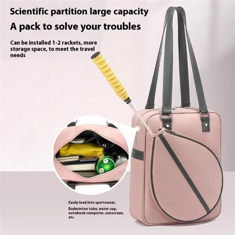 5611 30x39x11cm Badminton Racket Storage Bag Shoulder Bag Handbag Gym Tote Bag