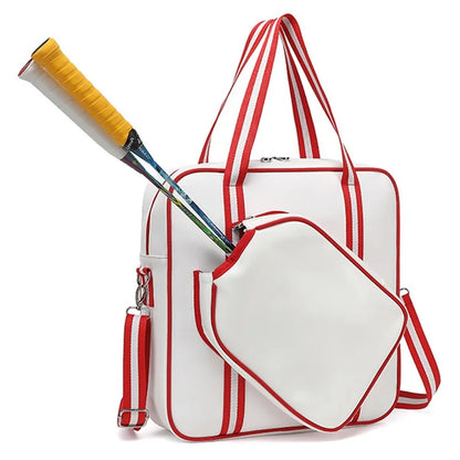 5625 PU Leather Racket Storage Bag Handbag Gym Bag Crossbody Shoulder Bag