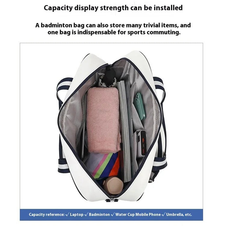 5625 PU Leather Racket Storage Bag Handbag Gym Bag Crossbody Shoulder Bag