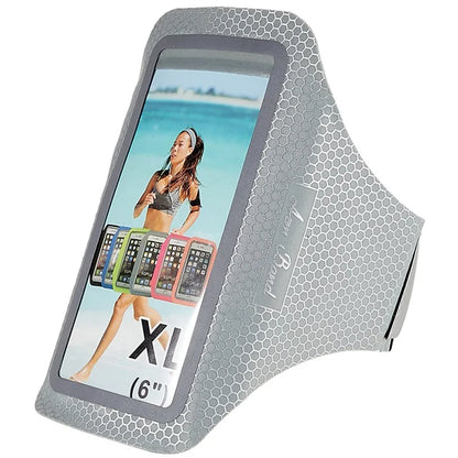 Honeycomb Pattern Outdoor Running Arm Bag Ultra-thin Sports 6-inch Phone Touch Screen Armband Storage Bag