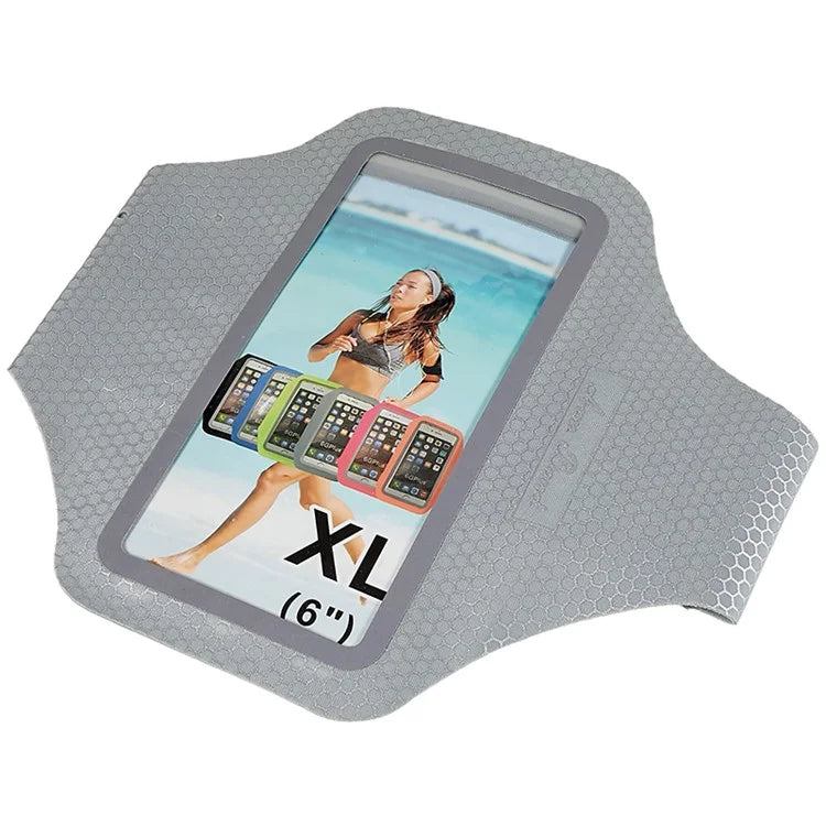 Honeycomb Pattern Outdoor Running Arm Bag Ultra-thin Sports 6-inch Phone Touch Screen Armband Storage Bag