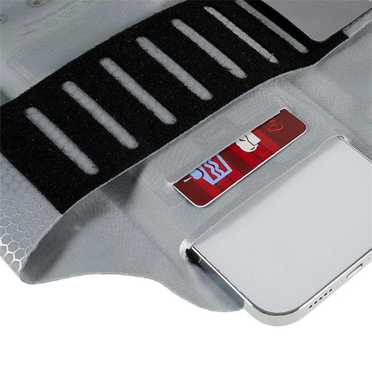 Honeycomb Pattern Outdoor Running Arm Bag Ultra-thin Sports 6-inch Phone Touch Screen Armband Storage Bag