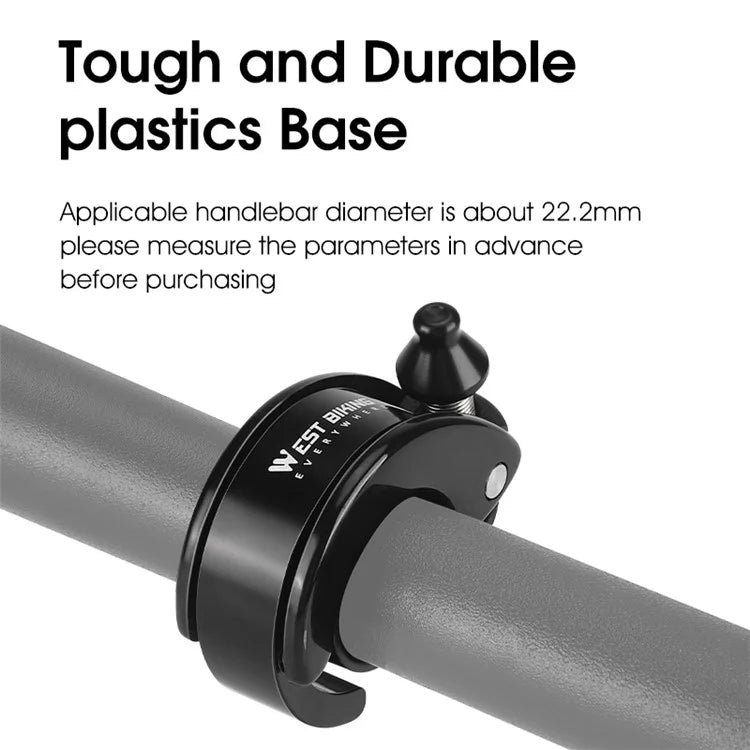 WEST BIKING YP0706054 Dolphin Shaped Bicycle Bell Concealed Mountain Bike Bell