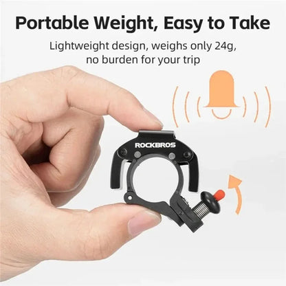 ROCKBROS Stainless Steel + Aluminum Alloy + PA Bike Bell Mountain Bicycle Loud Sound Horn