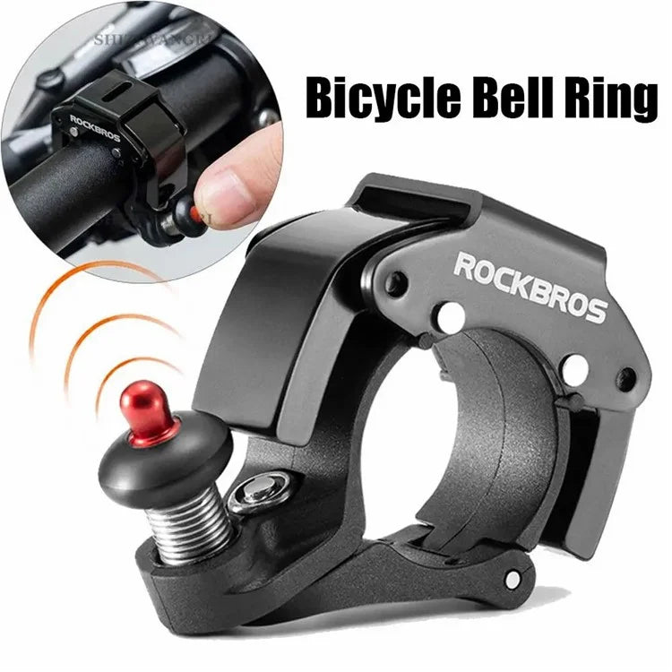 ROCKBROS Stainless Steel + Aluminum Alloy + PA Bike Bell Mountain Bicycle Loud Sound Horn