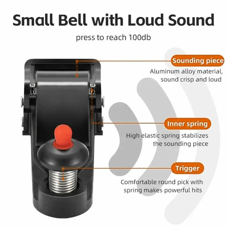 ROCKBROS Stainless Steel + Aluminum Alloy + PA Bike Bell Mountain Bicycle Loud Sound Horn