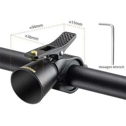ROCKBROS 2022-1B Copper Alloy Bike Bell Bicycle Handlebar Mount Loud Metal Warning Horn
