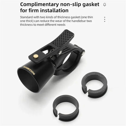 ROCKBROS 2022-1B Copper Alloy Bike Bell Bicycle Handlebar Mount Loud Metal Warning Horn