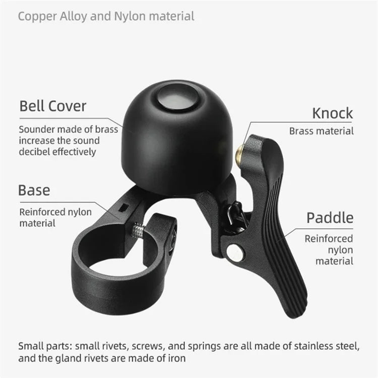ROCKBROS Copper Alloy Loud Bike Bell Mountain Road Bicycle Cycling Warning Metal Horn