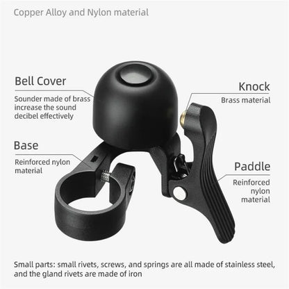ROCKBROS Copper Alloy Loud Bike Bell Mountain Road Bicycle Cycling Warning Metal Horn