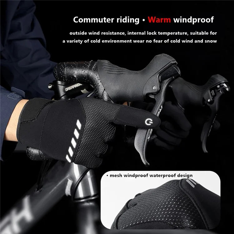 VILICO A0094 1 Pair Winter Warm Gloves Cycling Skiing Touch Screen Full Finger Gloves