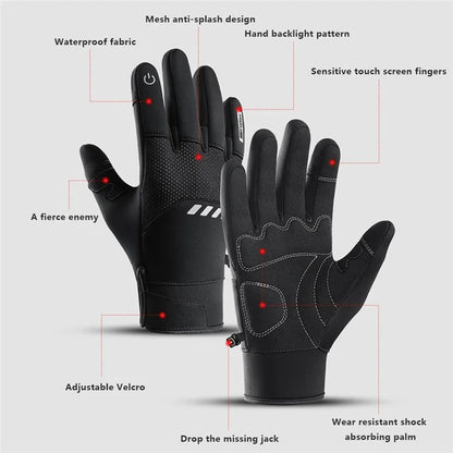 VILICO A0094 1 Pair Winter Warm Gloves Cycling Skiing Touch Screen Full Finger Gloves