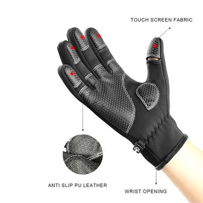 VILICO A0090 1 Pair Winter Warm Gloves Outdoor Cycling Windproof Touch Screen Full Finger Gloves