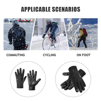 VILICO A0090 1 Pair Winter Warm Gloves Outdoor Cycling Windproof Touch Screen Full Finger Gloves