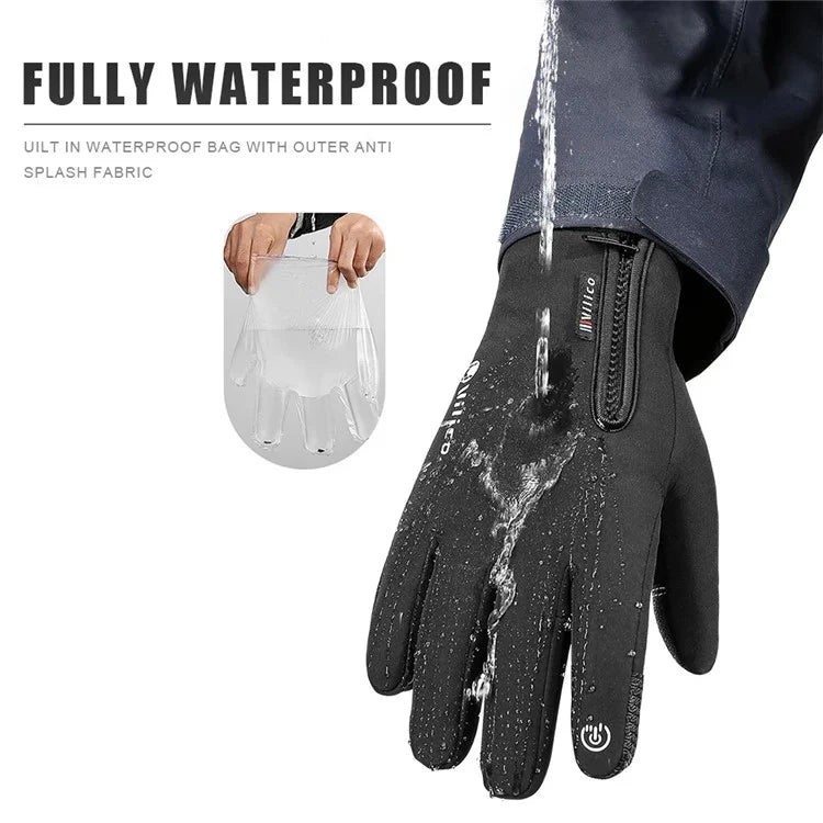 VILICO A0091 1 Pair Winter Warm Gloves Waterproof Windproof Touch Screen Full Finger Gloves