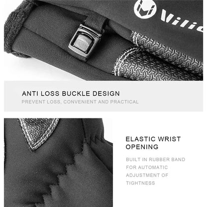 VILICO A0091 1 Pair Winter Warm Gloves Waterproof Windproof Touch Screen Full Finger Gloves