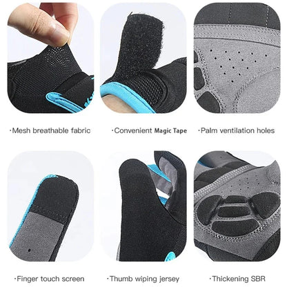 KYNCILOR A0023 1 Pair Breathable Cycling Gloves Touch Screen Bicycle Gloves Shockproof Bike Gloves