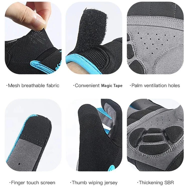 KYNCILOR A0023 1 Pair Breathable Cycling Gloves Touch Screen Bicycle Gloves Shockproof Bike Gloves