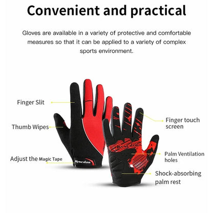 KYNCILOR A0038 Breathable Cycling Gloves Anti-Shock Outdoor Mountain Bike Full Finger Touch Screen Gloves