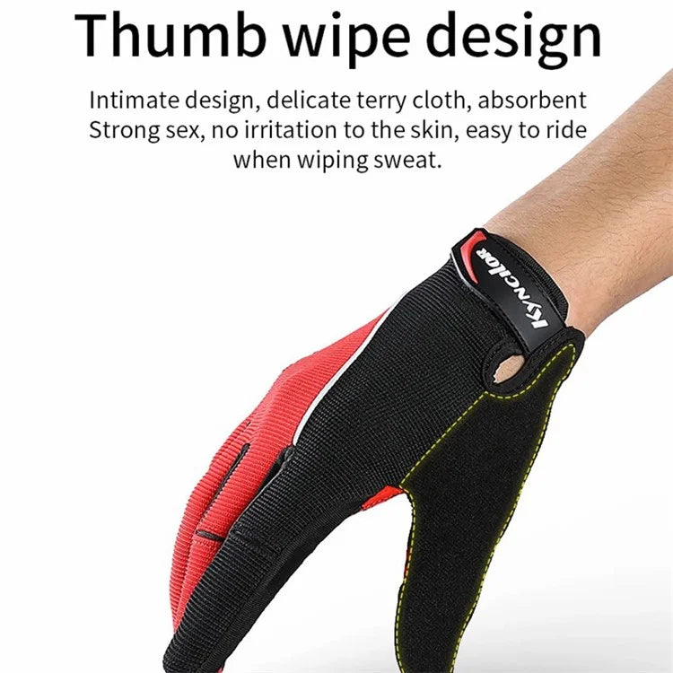 KYNCILOR A0038 Breathable Cycling Gloves Anti-Shock Outdoor Mountain Bike Full Finger Touch Screen Gloves