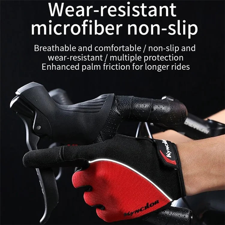 KYNCILOR A0038 Breathable Cycling Gloves Anti-Shock Outdoor Mountain Bike Full Finger Touch Screen Gloves