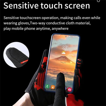 KYNCILOR A0038 Breathable Cycling Gloves Anti-Shock Outdoor Mountain Bike Full Finger Touch Screen Gloves
