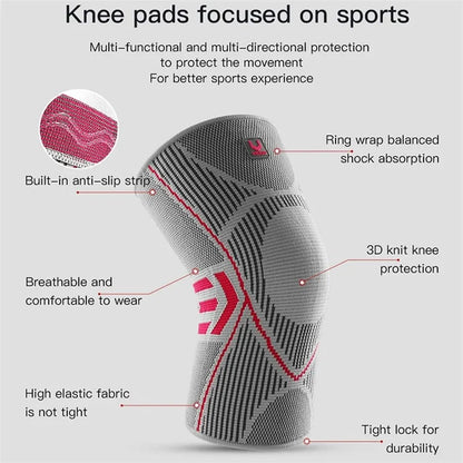 VILICO AB086 1 Pair Anti-slip Stretch Knee Brace Outdoor Sports Knitted Knee Protector