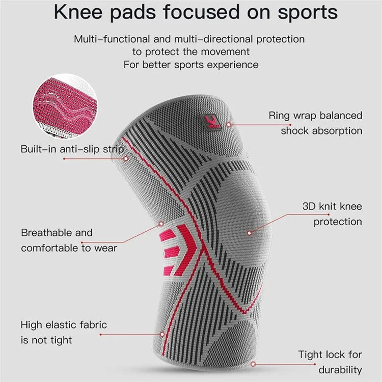 VILICO AB086 1 Pair Anti-slip Stretch Knee Brace Outdoor Sports Knitted Knee Protector