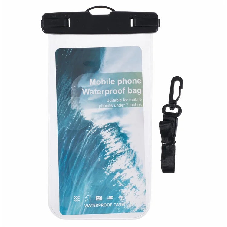 Waterproof Phone Pouch Case Holder for Under 6.5-inches Phone Underwater Clear Cellphone Dry Bag