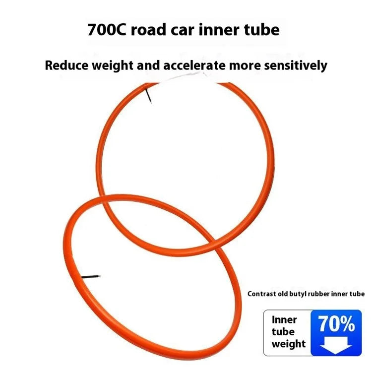Ultra-Light Road Bike TPU Inner Tube with 2 Tire Repair Patch