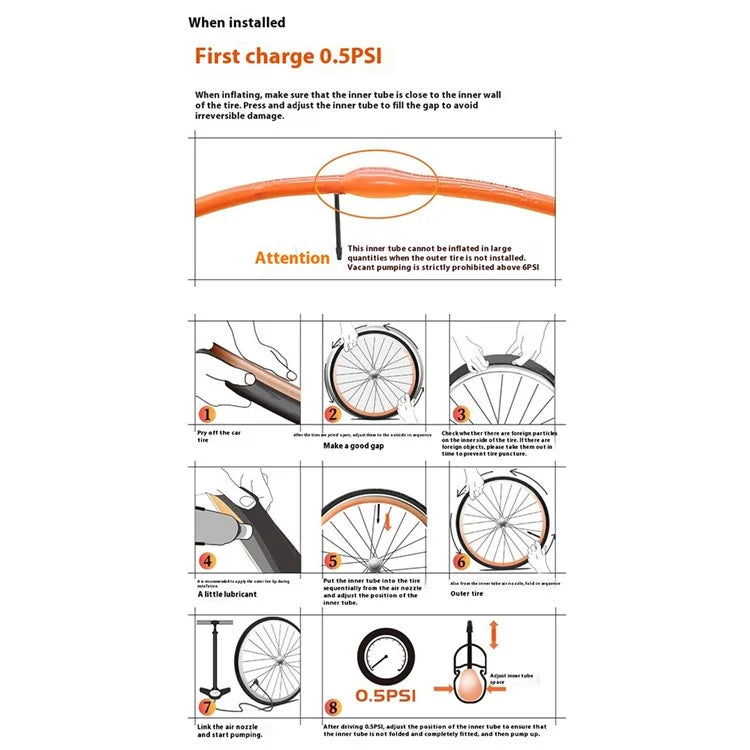 Ultra-Light Road Bike TPU Inner Tube with 2 Tire Repair Patch