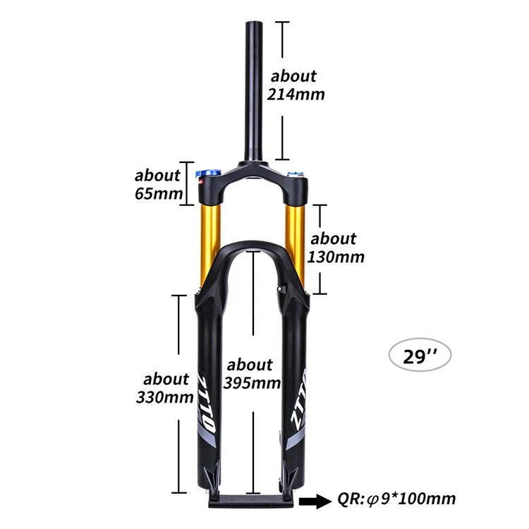 ZTTO ZT-01 Mountain Bike Front Fork Alloy Air Pressure Shock Absorption Front Fork